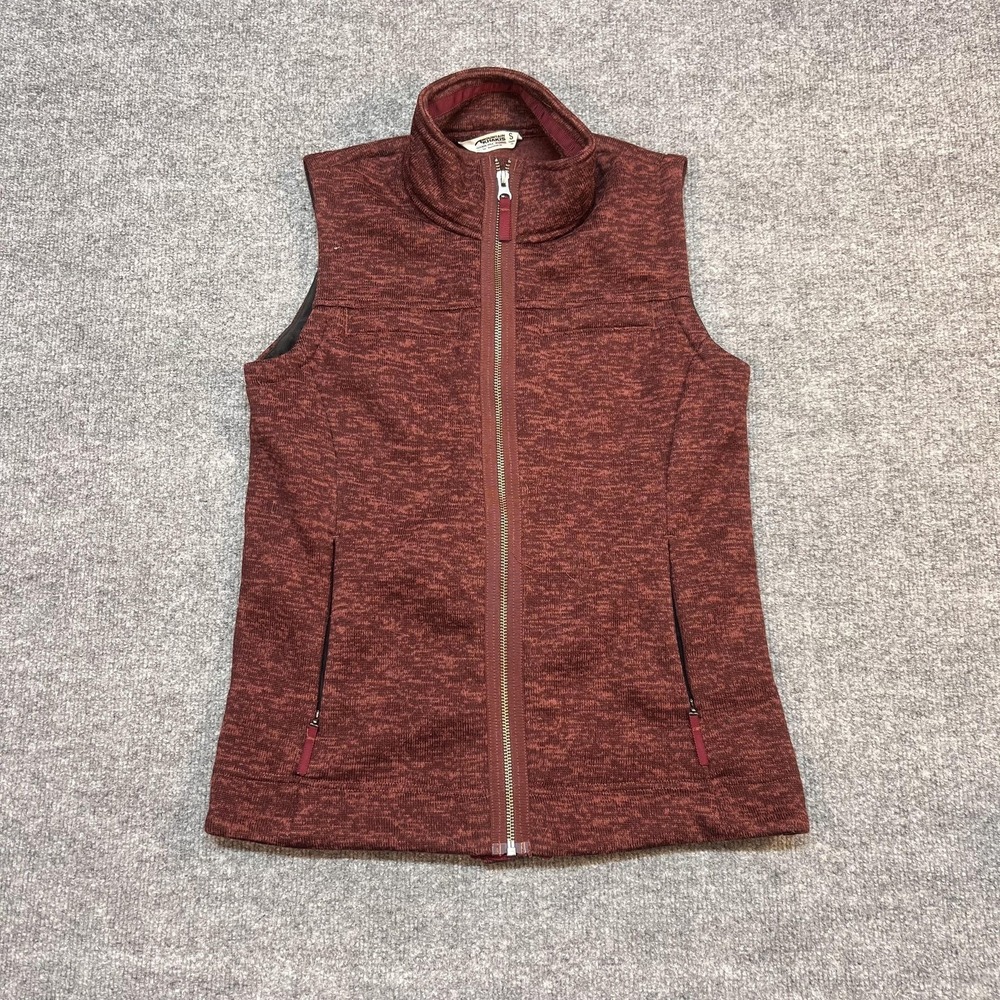 Mountain Khakis Vest Womens Small Red Fleece Full Zip Pockets Classic Fit Warm